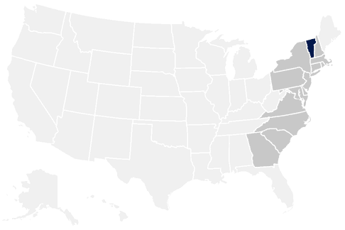 14-State Vermont Map