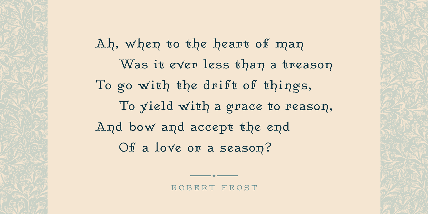 Upona, a font of Poetry